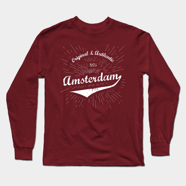 Original Amsterdam, Netherlands Shirt Long Sleeve T-Shirt by Teevolution